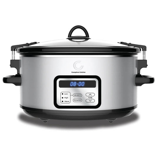 Complete Cuisine CC6300PGSS 6.0 Quart Programmable Stainless Steel Slow Cooker