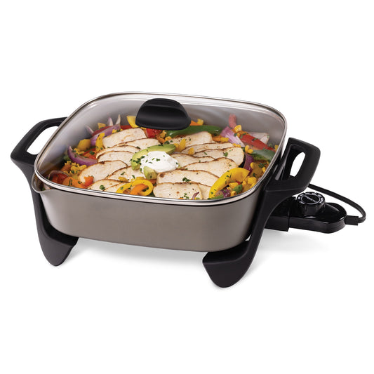 Presto 12-inch Ceramic Electric Skillet with Glass Cover,  07120